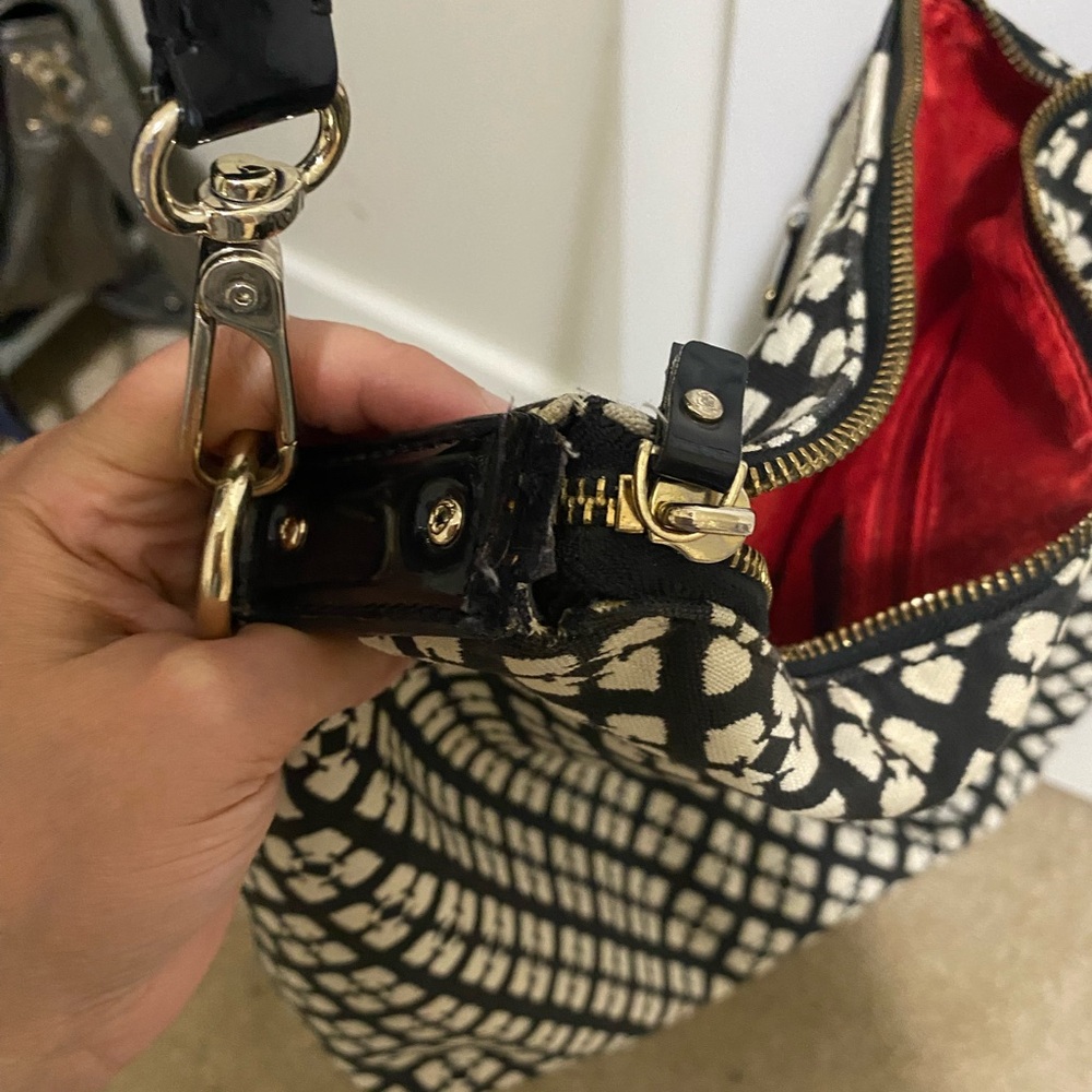 kate spade Black and Cream Patterned Crossbody Bag - Picture 8 of 9